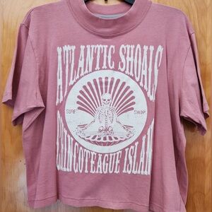 Pink and White Fun Graphic Short Sleeve Tee Shirt